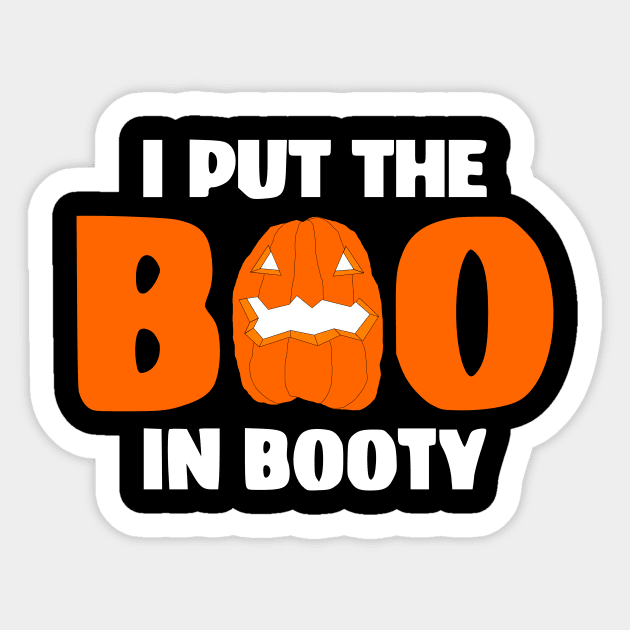 I put the Boo in booty funny Halloween gift Sticker by The_Dictionary